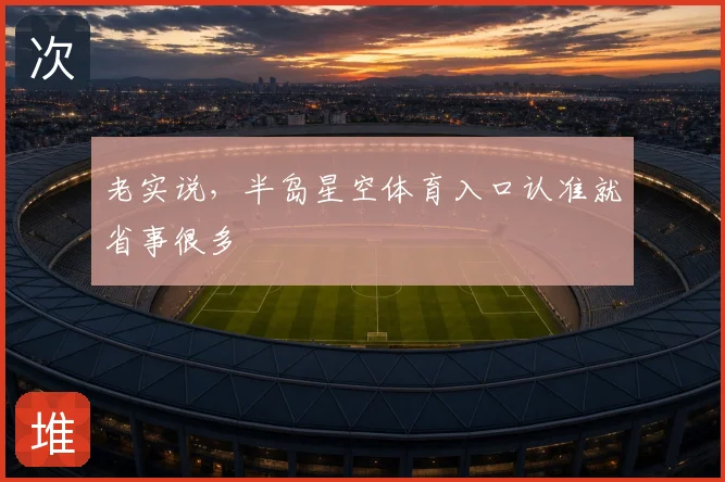 老实说，半岛星空体育入口认准就省事很多